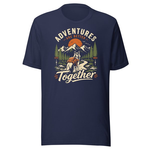 Adventures Are Better Together Tee in navy
