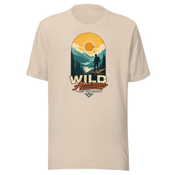 Wild Horizons Keep Exploring Tee in soft cream
