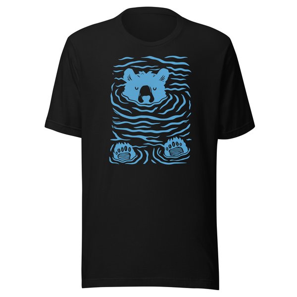Swimming Bear Tee in black