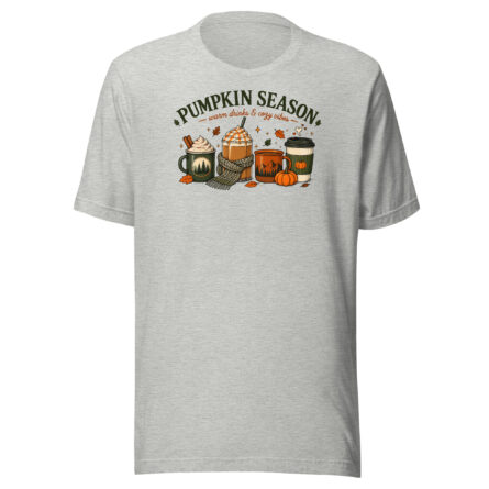 Pumpkin Season Cozy Cups Tee – Athletic Heather T-shirt