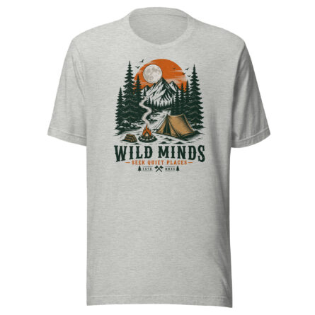 Wild Minds Full Moon Camp Tee – Athletic Heather T-shirt