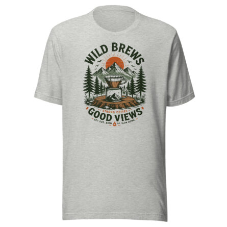 Wild Brews Good Views Tee – Athletic Heather T-shirt
