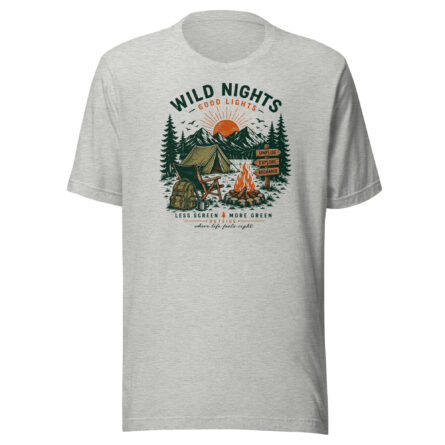Wild Nights Good Lights Tee – Athletic Heather T-shirt