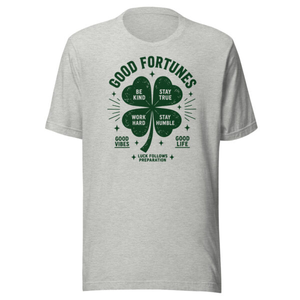 Good Fortunes Clover Tee – Athletic Heather T-shirt