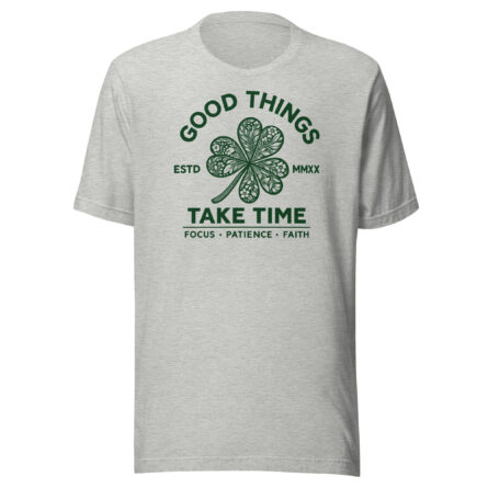 Good Things Take Time Tee – Athletic Heather T-shirt