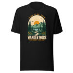 Wander More Worry Less Tee – Black T-shirt