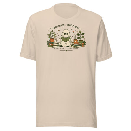 Good Pages Good Places Ghost Tee – Soft Cream T-shirt