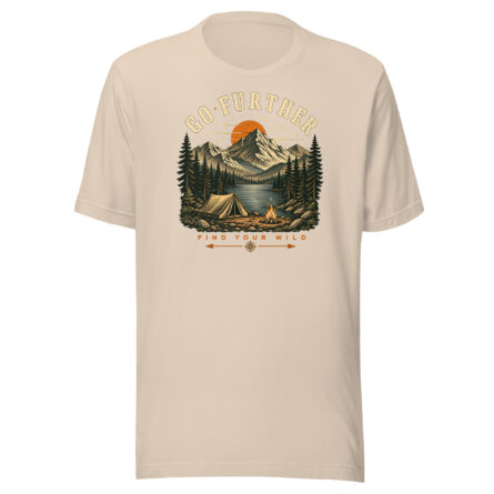 Go Further Lakeside Camp Tee – Soft Cream T-shirt