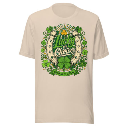 Lucky by Choice Horseshoe Tee – Soft Cream T-shirt